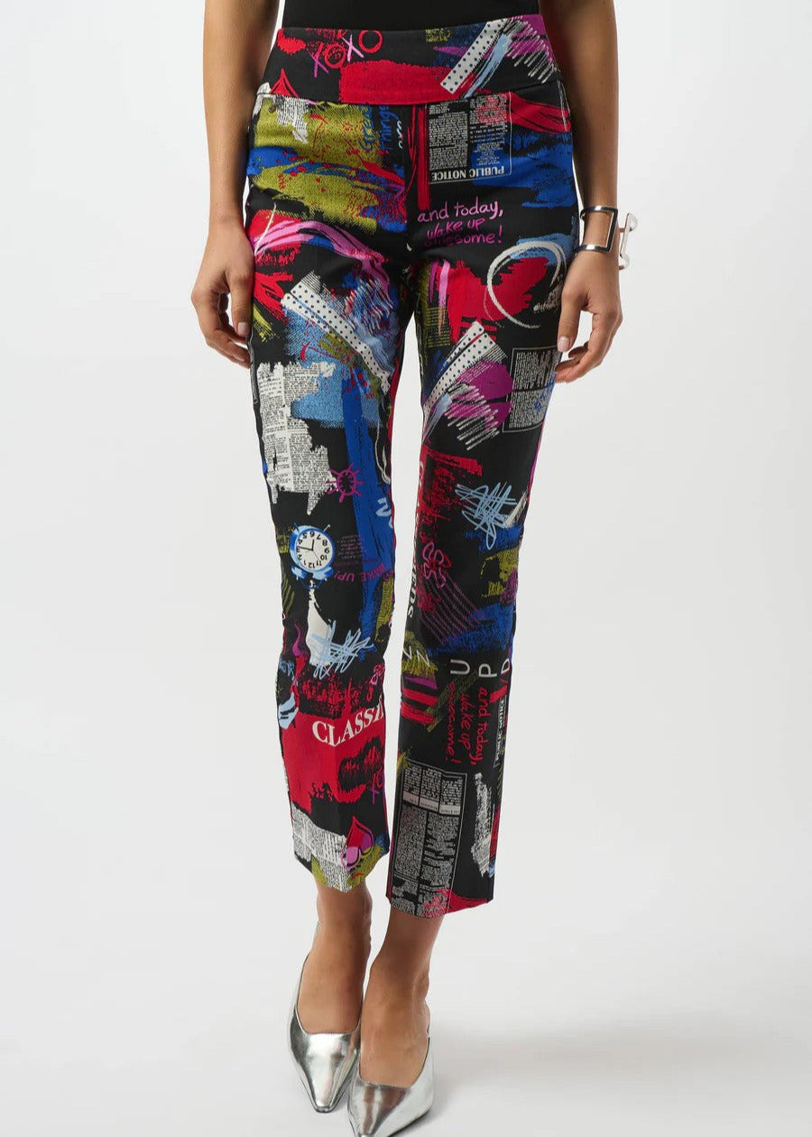 MILLENIUM STRAIGHT LEG PULL ON PANTS - MULTI