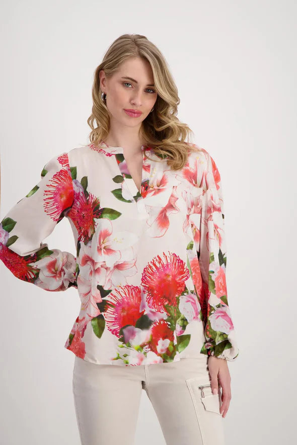 GARDEN PRINT FLORAL BLOUSE