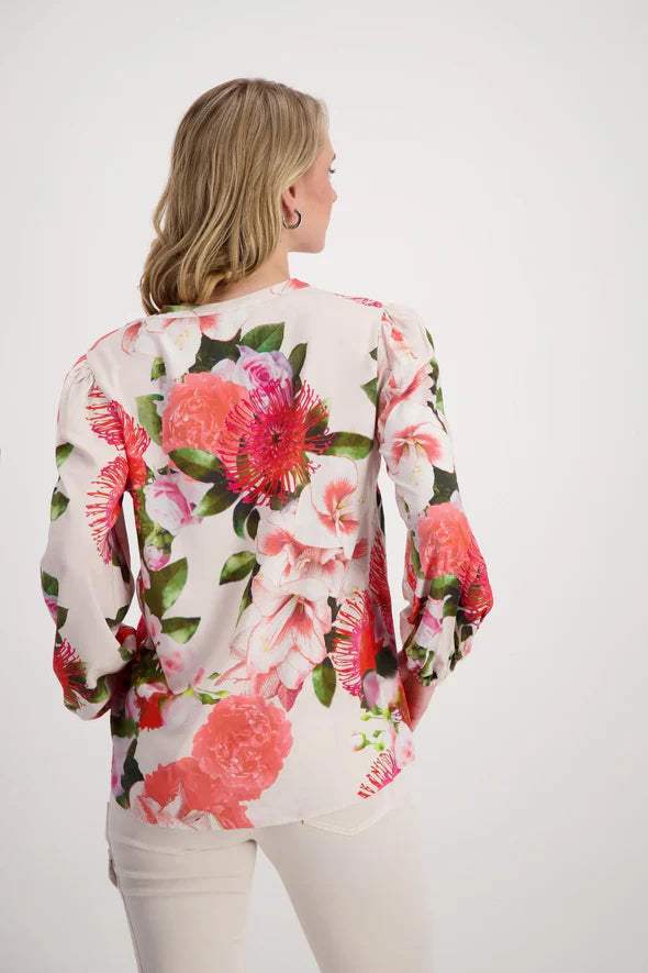 GARDEN PRINT FLORAL BLOUSE