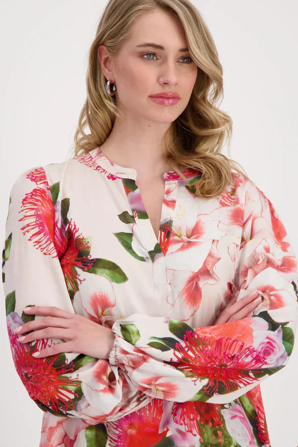 GARDEN PRINT FLORAL BLOUSE