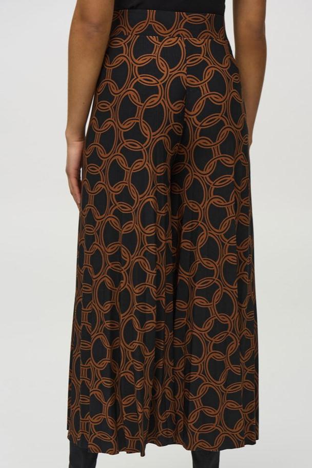 SILKY KNIT CHAIN PRINT CULOTTE  PANTS