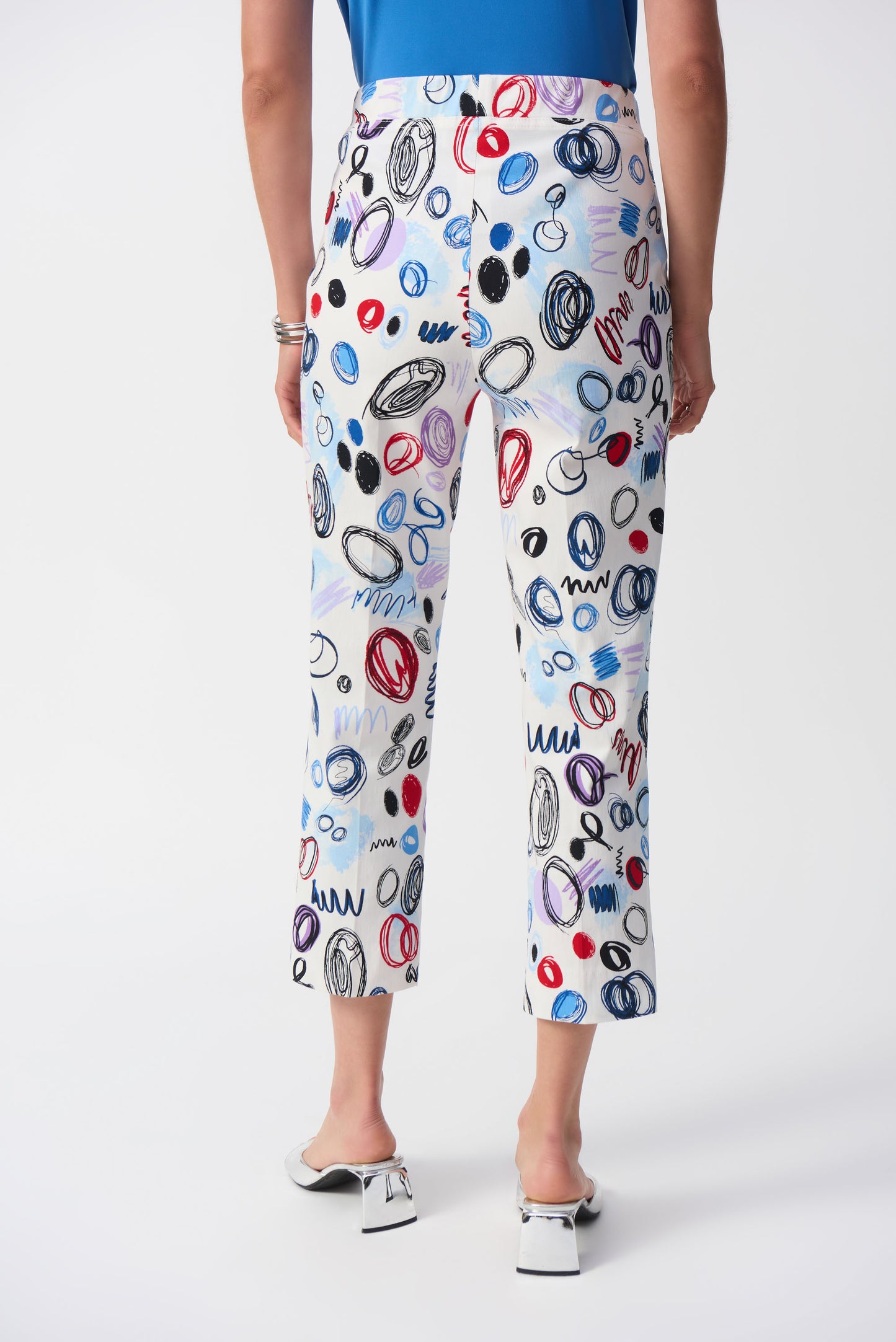 MILLENIUM ABSTRACT PRINT CROP PANTS