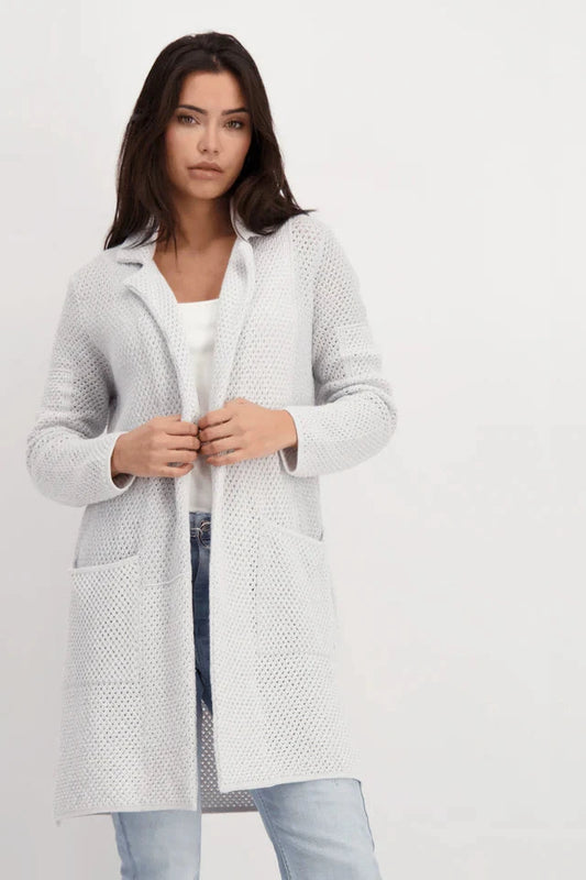 LONGLINE LUREX CARDIGAN