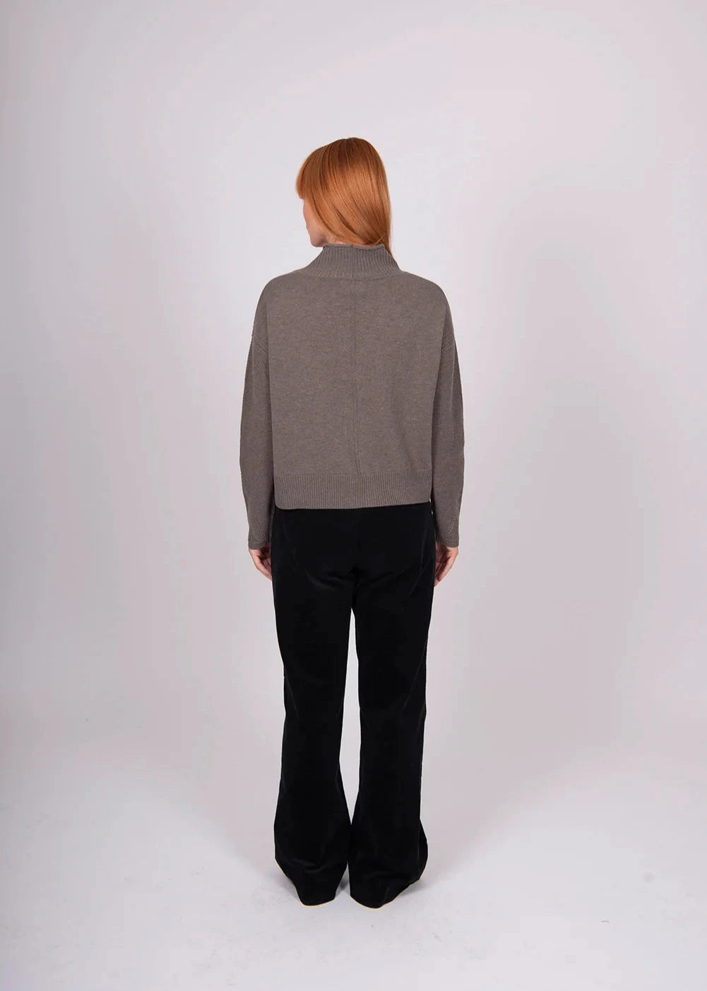 SHAWL COLLAR CARDI - MOCHA
