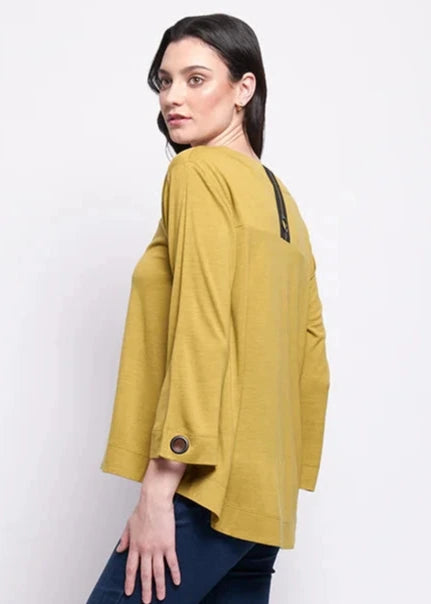 EYE SPY TOP - CHARTREUSE