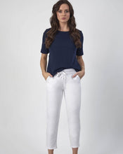 Load image into Gallery viewer, 5790 7/8TH ELASTIC WAIST PANT- WHITE
